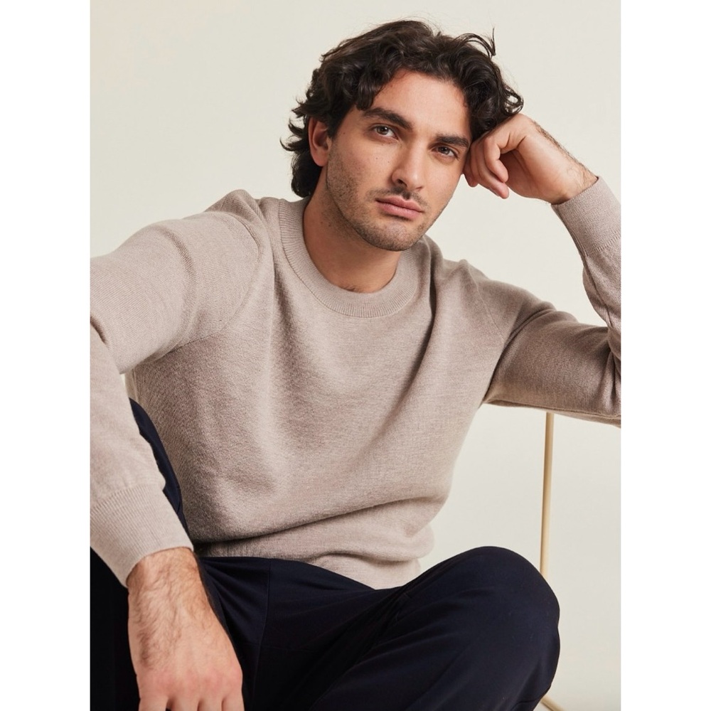 Daniele Fiesoli | Merino Wool Pullover Sweater in Taupe